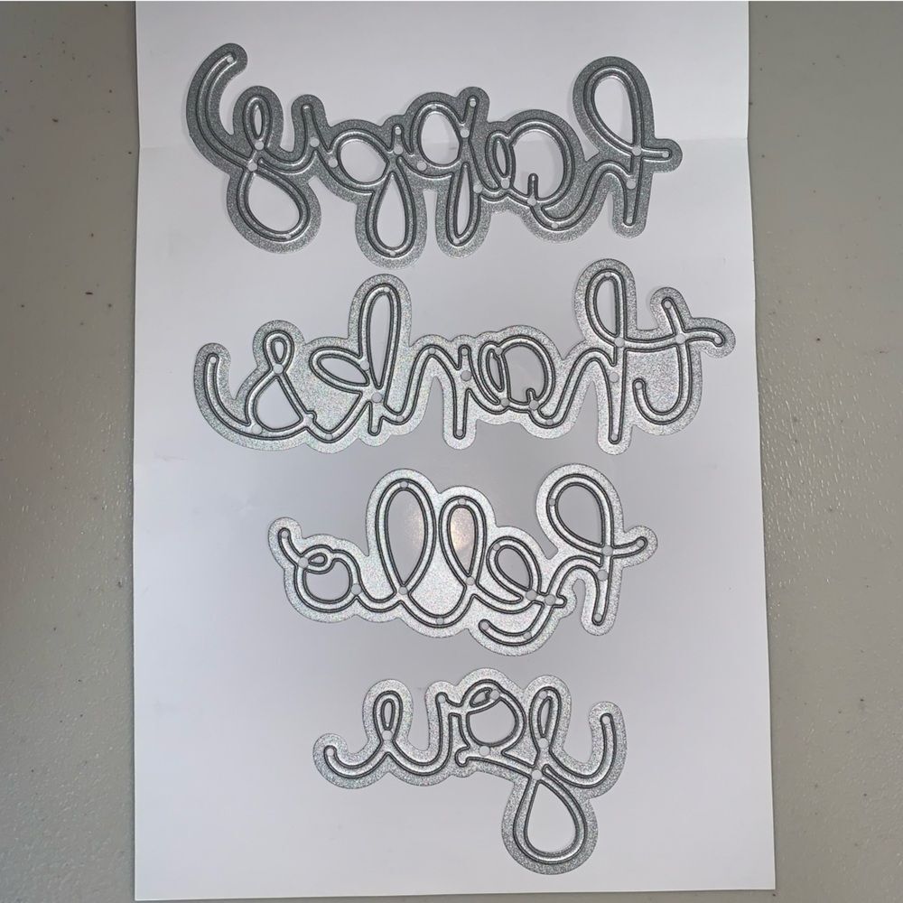 Stampin Up! Sizzix Hello You Thinlits Metal Die Cut Framelit Paper Cutting Craft